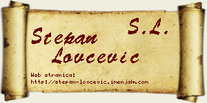 Stepan Lovčević vizit kartica